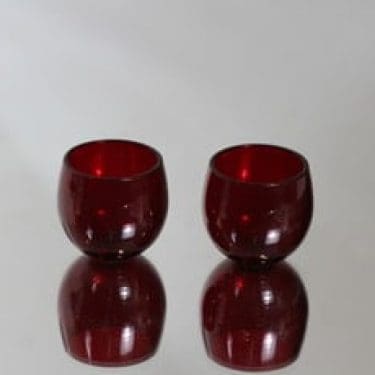 Nuutajärvi Marja lasit, 7 cl, 2 kpl, suunnittelija Saara Hopea, 7 cl, pieni