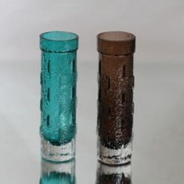 Riihimäen lasi 1461 maljakot, eri värejä, 2 kpl, suunnittelija Tamara Aladin, pieni