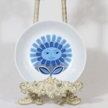 Arabia Daisy lautanen, syvä, suunnittelija Esteri Tomula, syvä, serikuva