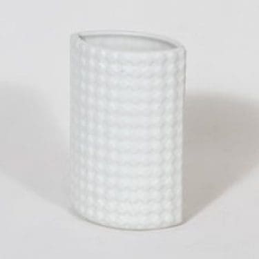 Arabia Harlekiini maljakko, valkoinen, suunnittelija Kaarina Aho,