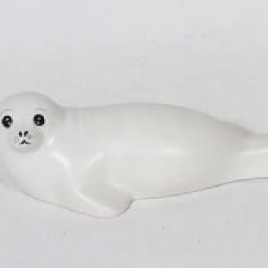 Arabia eläinfiguuri, valkoinen, suunnittelija Lillemor Mannerheim-Klingspor,