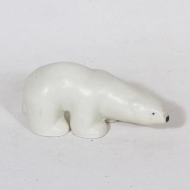 Arabia eläinfiguuri, valkoinen, suunnittelija Raili Eerola,