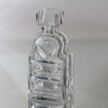 Riihimäen lasi Piironki maljakko, kirkas, suunnittelija Helena Tynell,