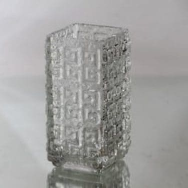 Riihimäen lasi Taalari maljakko, kirkas, suunnittelija Tamara Aladin, massiivinen