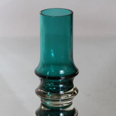 Riihimäen lasi Reimari maljakko, turkoosi, suunnittelija Tamara Aladin,