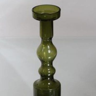 Riihimäen lasi Pompadour maljakko, oliivinvihreä, suunnittelija Nanny Still,