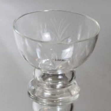 Karhula malja, signeerattu, suunnittelija Jalmari Lehto, signeerattu, hiottu