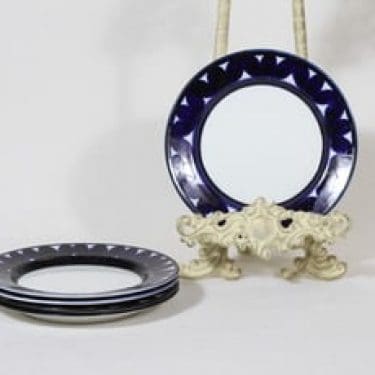 Arabia Sotka lautaset, pieni, 5 kpl, suunnittelija Raija Uosikkinen, pieni, käsinmaalattu