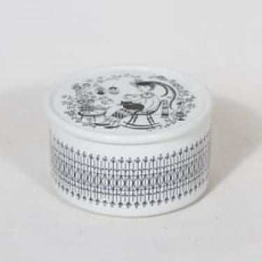 Arabia Emilia purnukka, valkoinen, suunnittelija Raija Uosikkinen, kuparipainokoriste