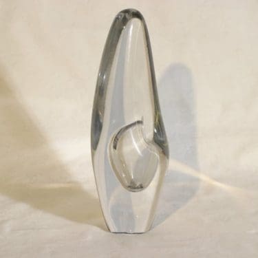 Iittala Orkidea lasiveistos, signeerattu, suunnittelija Timo Sarpaneva, signeerattu