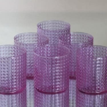 Nuutajärvi OTK lasit, neodymi, 6 kpl, suunnittelija Kaj Franck,