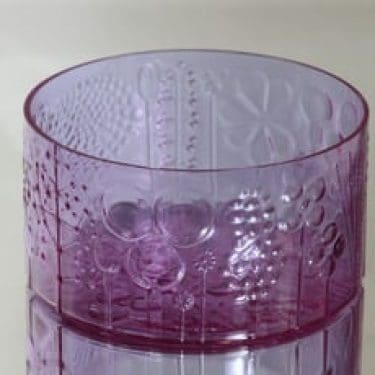 Nuutajärvi Flora kulho, lila, suunnittelija Oiva Toikka,