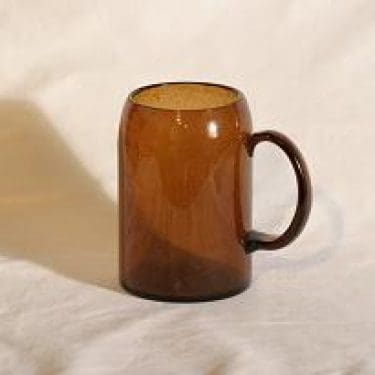 Nuutajärvi Sargasso rakkolasituoppi, ruskea, suunnittelija Kaj Franck,