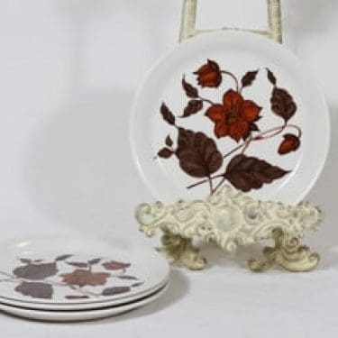 Arabia Cafe leivoslautaset, 4 kpl, suunnittelija Gunvor Olin-Grönqvist, serikuva