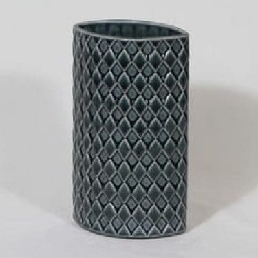 Arabia Harlekiini maljakko, siniharmaa, suunnittelija Kaarina Aho,