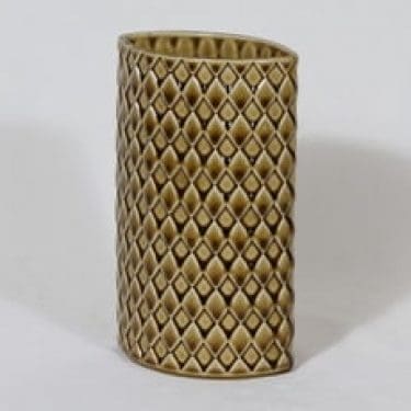 Arabia Harlekiini maljakko, ruskea, suunnittelija Kaarina Aho,