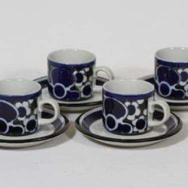 Arabia Saara kahvikupit, 4 kpl, suunnittelija Anja Jaatinen-Winquist, erikoiskoriste