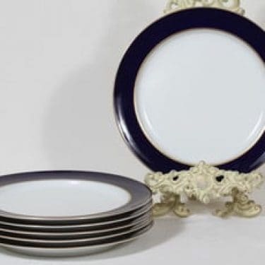 Arabia Festivo lautaset, 6 kpl, suunnittelija Heikki Orvola, kultakoriste