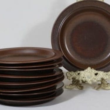 Arabia Ruska lautaset, matala, 9 kpl, suunnittelija Ulla Procope, matala