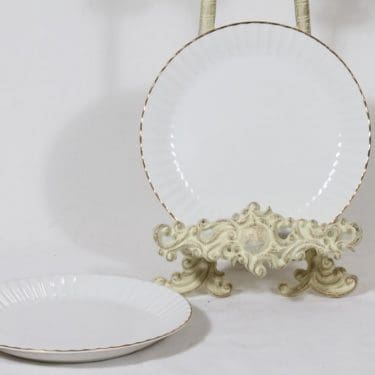 Arabia Kultakorva leivoslautaset, valkoinen, 2 kpl, suunnittelija , kultakoriste