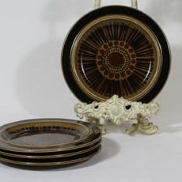 Arabia Kosmos lautaset, 4 kpl, suunnittelija Gunvor Olin-Grönqvist, pieni, puhalluskoriste