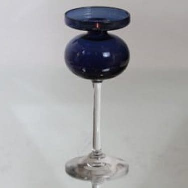 Iittala 266 kynttilänjalka, sininen, suunnittelija Erkki Vesanto,