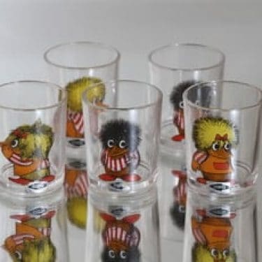 Nuutajärvi Fauni lasit, 14 cl, 5 kpl, suunnittelija , 14 cl, serikuva