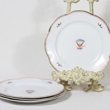 Arabia Egypti lautaset, 4 kpl, suunnittelija Tyra Lungren, pieni, siirtokuva, art deco