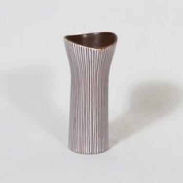 Kupittaan savi maljakko, käsinmaalattu, suunnittelija Marjukka Paasivirta, käsinmaalattu, signeerattu, funktionalismi