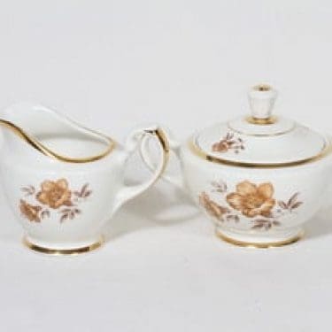 Arabia Myrna sokerikko ja kermakko, suunnittelija Olga Osol, siirtokuva