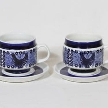 Arabia Sinilintu mukit, 50 cl, 2 kpl, suunnittelija Raija Uosikkinen, 50 cl