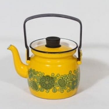 Finel Primavera kahvipannu, 0.6 l, suunnittelija Raija Uosikkinen, 0.6 l, pieni, serikuva, retro