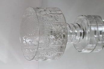 Nuutajärvi Flora kulho, jalallinen, suunnittelija Oiva Toikka, jalallinen, suuri