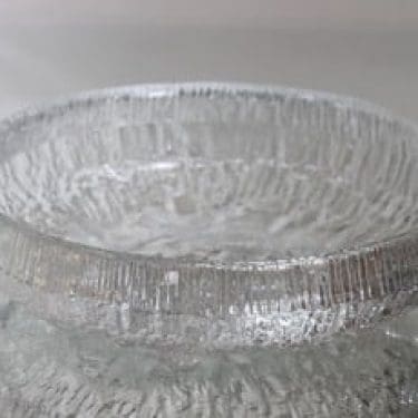 Iittala Lunaria kulho, kirkas, suunnittelija Tapio Wirkkala, massiivinen, suuri