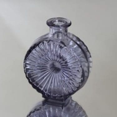 Riihimäen lasi Aurinkopullo koristepullo, neodymi, suunnittelija Helena Tynell, pieni