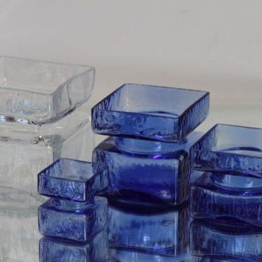 Riihimäen lasi Pala maljakot, eri kokoja, 4 kpl, suunnittelija Helena Tynell, eri kokoja