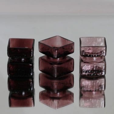 Riihimäen lasi Pala maljakot, koko 1/6, 3 kpl, suunnittelija Helena Tynell, koko 1/6, pieni