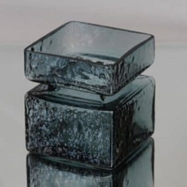 Riihimäen lasi Pala maljakko, siniharmaa, suunnittelija Helena Tynell,