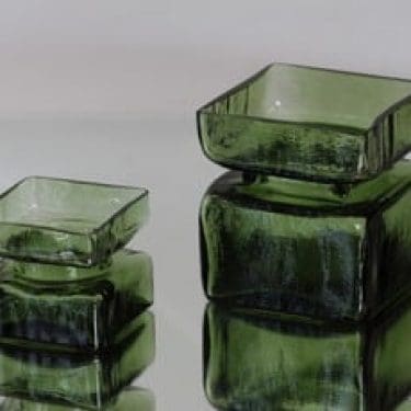 Riihimäen lasi Pala maljakot, eri kokoja, 2 kpl, suunnittelija Helena Tynell, eri kokoja