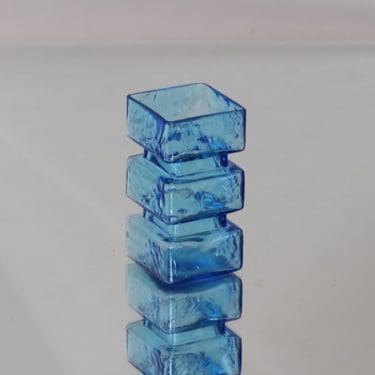 Riihimäen lasi 1392 maljakko, vaaleansininen, suunnittelija Helena Tynell, pieni