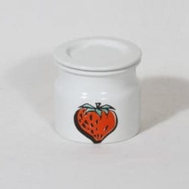 Arabia Tutti Frutti purnukka, mansikka, suunnittelija Ulla Procope, mansikka, serikuva