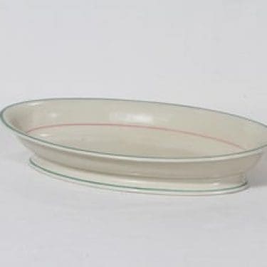 Arabia Lumikki kulho, suunnittelija , pieni, soikea, raitakoriste