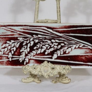 Arabia AH seinälaatta, käsinmaalattu, suunnittelija Annikki Hovisaari, käsinmaalattu, signeerattu