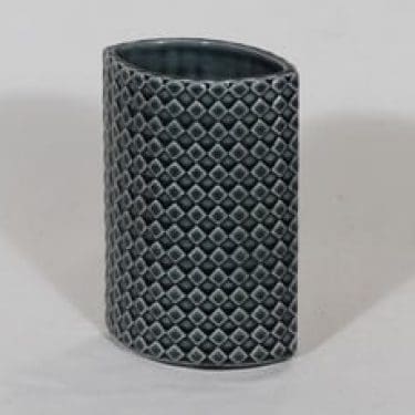 Arabia Harlekiini maljakko, siniharmaa, suunnittelija Kaarina Aho,