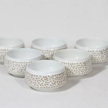 Arabia Kimmel jälkiruokakulhot, 6 kpl, suunnittelija Esteri Tomula, serikuva