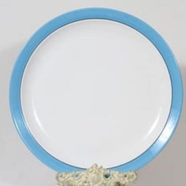 Arabia Harlekin Turkos vati, turkoosi, suunnittelija Inkeri Leivo, suuri, raitakoriste