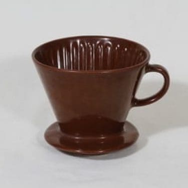 Arabia koristelematon kahvisuppilo, ruskea, suunnittelija , koristelematon