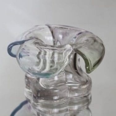 Riihimäen lasi Kukkainen taidelasi, signeerattu, suunnittelija Helena Tynell, signeerattu