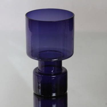 Nuutajärvi maljakko, sininen, suunnittelija Kaj Franck,