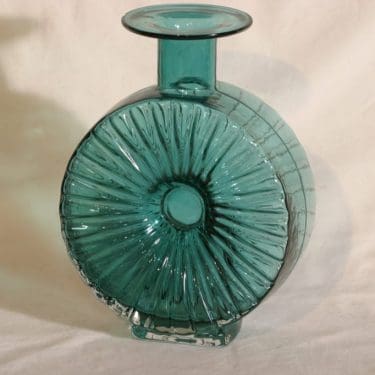 Riihimäen lasi Aurinkopullo aurinkopullo, turkoosi, suunnittelija Helena Tynell, sävy XI